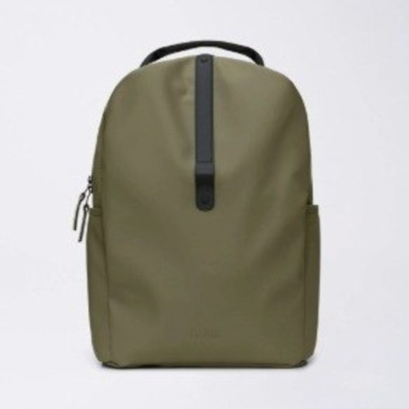 Rains Other - RAINS Clip Front Backpack W3 Marsh Green Waterproof Laptop Bag NWT